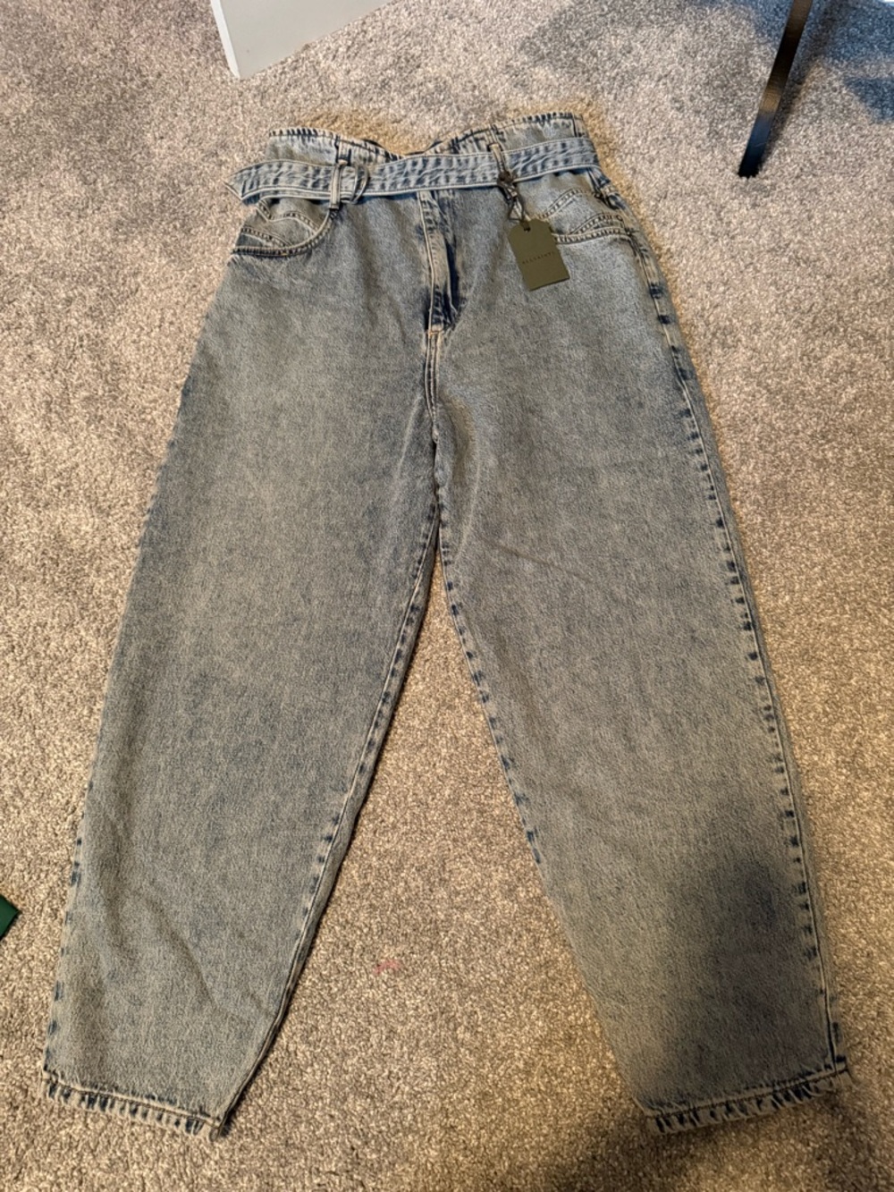 AllSaints Light Washed Grey Boyfriend Jeans
